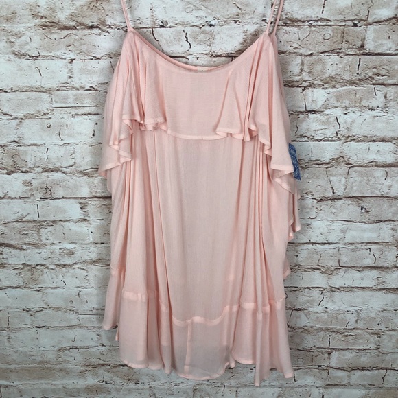 Free People Ruffle Sleeveless Cascades Tank Light Pink NWT Size XS - Picture 4 of 8